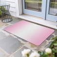 thumbnail image 2 of Pink Ombre Doormat Outdoor Entrance 18"x30", Pink White Gradient Modern Abstract Art Absorb Moisture Dirt Door Mats, Non-Slip Rubber Backing Floor Mats Indoor, Low-Profile Front Door Rugs, 2 of 9
