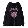 thumbnail image 2 of Veste Imprimée Style Fermeture Éclair Love Bones Series y2K, 2 of 6