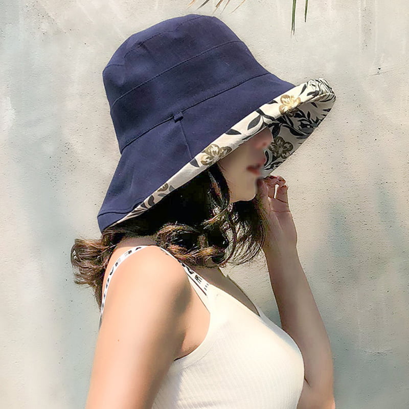 UV Protection Lady Grils Sun Hat Leopard Print Summer Hat Leisure Beach Dual Use 