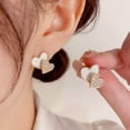 thumbnail image 4 of Hearth & Gear Valentine's Day Heart Earrings Heart Earrings Valentine's Day Earrings Versatile Style Geometric Earrings Dangle Star Earrings Earrings Loops Star Earrings Earrings Hoops Western, 4 of 7