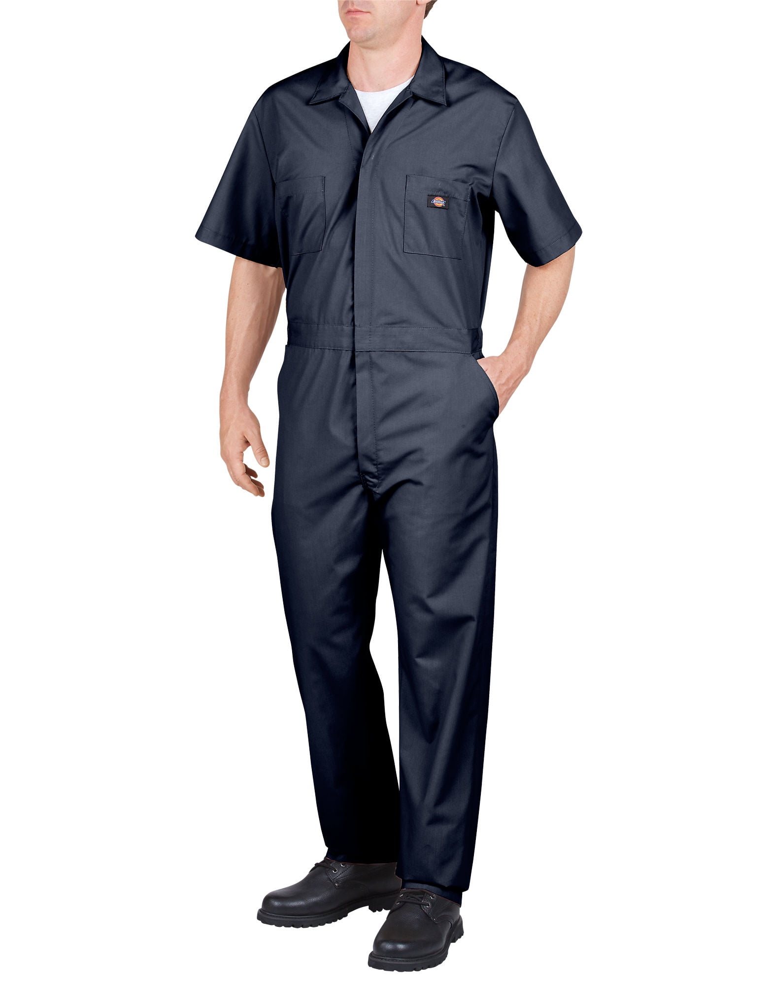 navy blue dickies jumpsuit