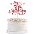 thumbnail image 2 of Topper para pastel Qertesl con brillo rojo para 50.º aniversario, 2 of 8