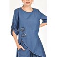 thumbnail image 2 of Set de mezclilla asimetrico Roman Fashion /Juvenil, 0010 (Mezclilla tono oscuro) azul oscuro G, 2 of 5