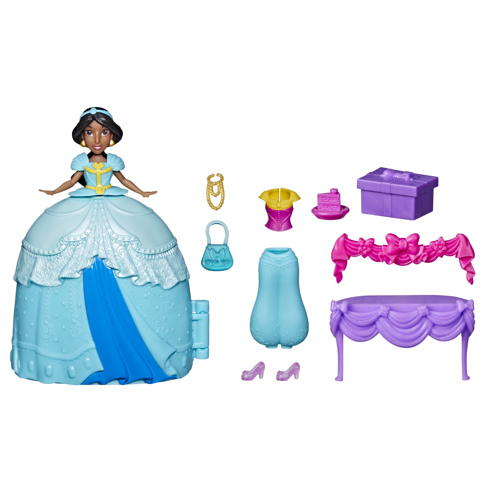 open lace back dress Amazon.com: Mattel Disney Princess Toys, Small Doll Party Set with 6  Posable Dolls in Sparkling Clothing & 13 Tea Time Accessories : Toys & Games