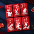 thumbnail image 1 of thinsony Année du Lapin Style National Créatif Tête de Lion Enveloppe Rouge, 1 of 9