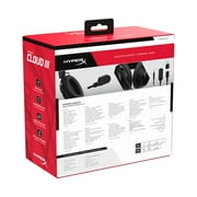 HyperX Cloud III – Wired Gaming Headset, PC, PS5, Xbox Series X|S, Angled 53mm Drivers, DTS, Memory Foam, Durable Frame, Ultra-Clear 10mm Mic, USB-C, USB-A, 3.5mm – Black