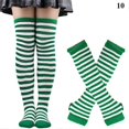 thumbnail image 2 of Striped Arm Sleeve Warm Knee Socks Knee High Socks Set Thumbhole Gloves Stocking Long Socks Youth Cosplay Casual Halloween Socks, 2 of 5
