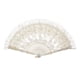 thumbnail image 5 of Abanico plegable de encaje Abanico plegable de encaje blanco Decoración de moda Abanico de encaje para mujer Retro flor, 5 of 9