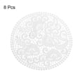 thumbnail image 3 of Lace Doilies, 8 Pack 7" - Round Lace Placemats, Hollow Coasters with Floral Pattern for Tea House (White), 3 of 5