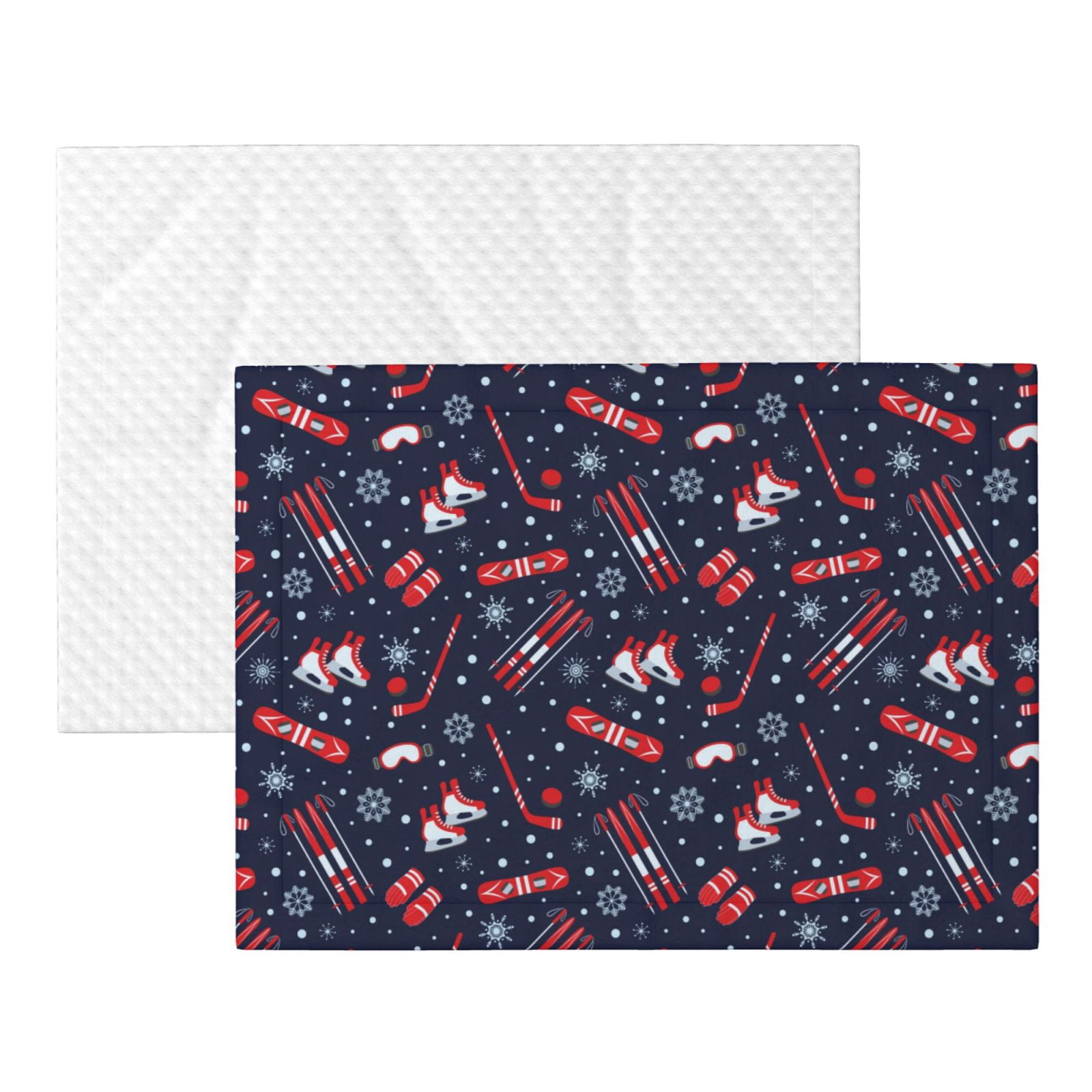 Naloa Winter Skiing Snowflakes Dog Blanket, 3 Sizes Cat Blanket for Indoor Cats Large Medium Small Dog Gifts-Medium