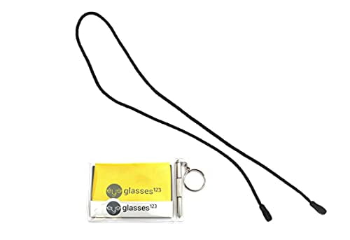 Screwdriver Eyeglass Retainer Sunglass Chain By Peeper Keepers Glass Beads w/Microfiber Cloth 