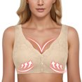 thumbnail image 3 of Kcodviy Women Seamless Bra Front Sports Bra Button Comfortable Beautiful Back Women Bras Wireless Plus Size High Support Sports Bras for Women Ultimate Lift Bra Small Bras, 3 of 5