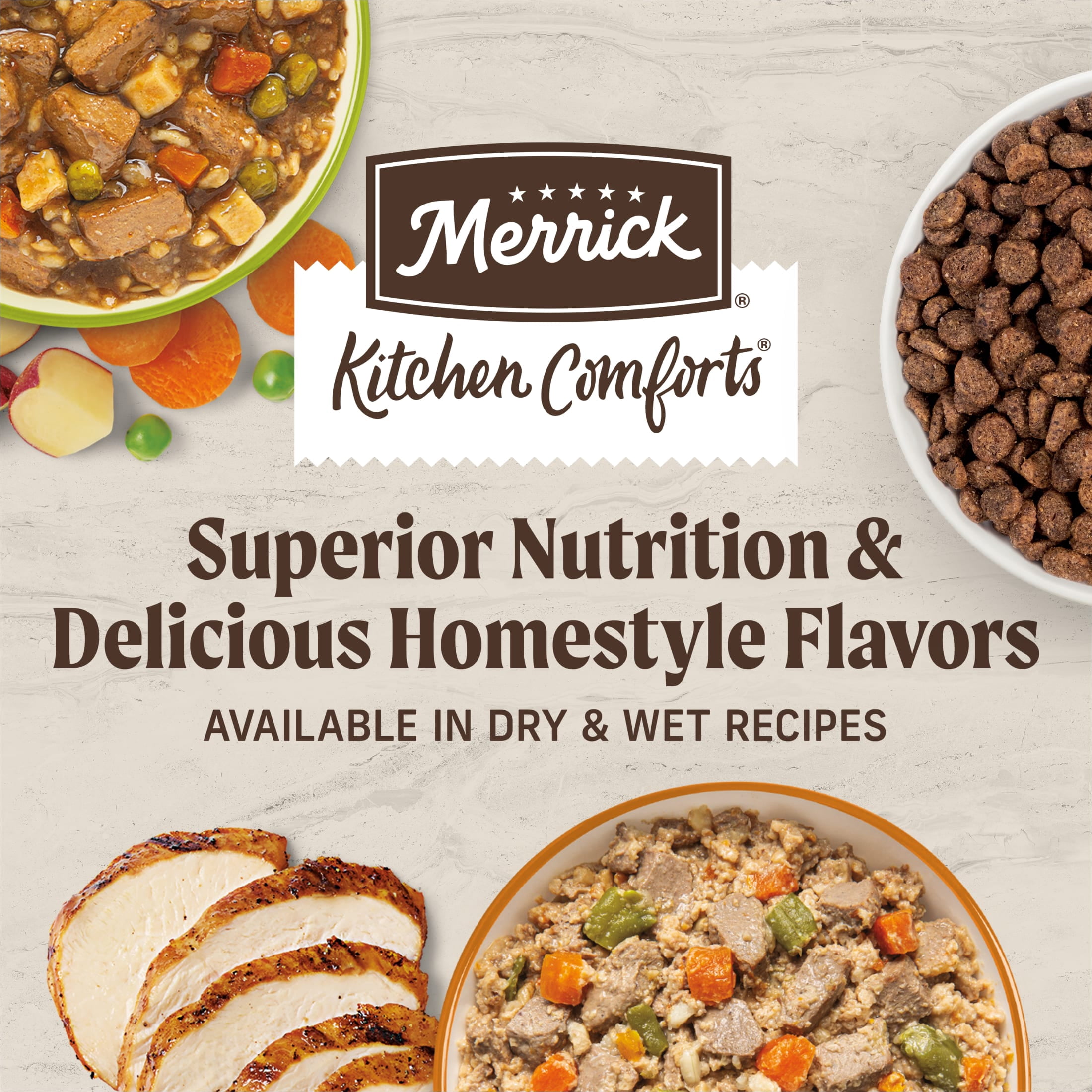 Merrick Kitchen Comforts Premium Small Breed Dog Food with Real Chicken, 4 lb.