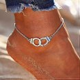 thumbnail image 2 of Beads Heart Anklet Cute Ankle Bracelets for Women Gold Silver Anklets for Women Beach Foot Chain for Teen Girls Nhandcuffs-silver -, 2 of 4