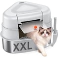 thumbnail image 1 of Caja de arena para gatos Corner Chumajor XXL de acero inoxidable con tapa gris, 1 of 9