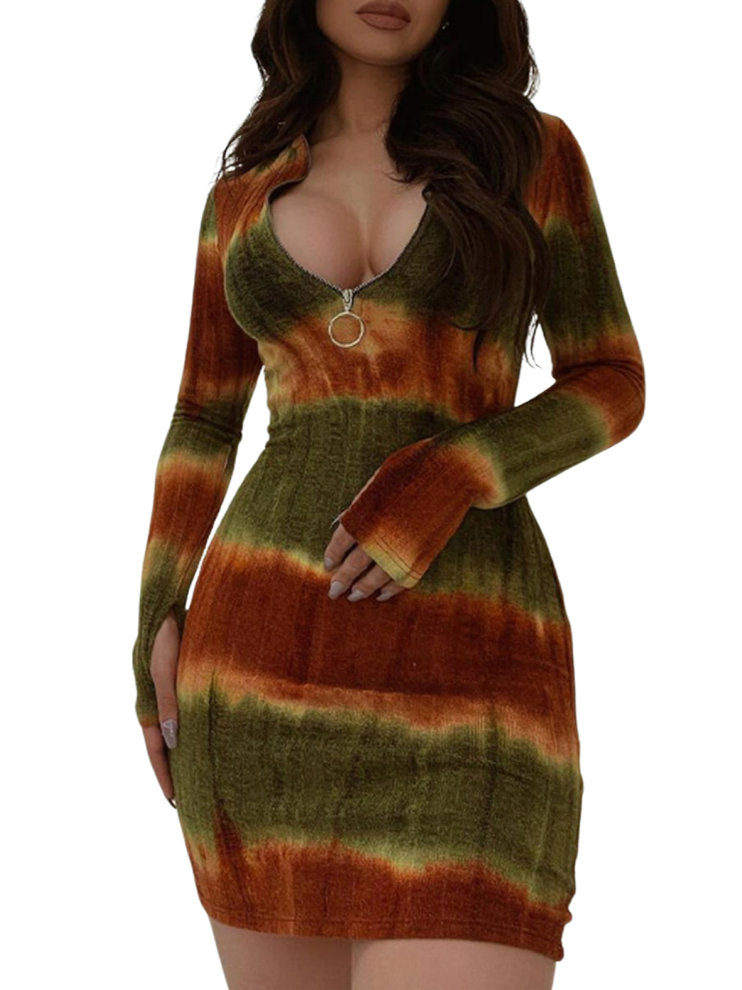 Listenwind Women Long Sleeve Bodycon 