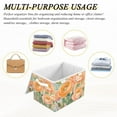 thumbnail image 6 of Yayeee Collapsible Cube Storage Bin with Lid Fabric Closet Decorative Basket with Handles, Abstract Floral Art, 6 of 7