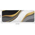 thumbnail image 7 of Black White Gold Wave Marble Kitchen Rug Mat,Kitchen Runner Rugs Non Skid Washable,Decorative Kitchen Floor Mats for Kitchen,Sink,Laundry,17"x47.2", 7 of 7