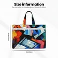 thumbnail image 3 of Kdxio Abstract Cubist Printer File Tote Document Bag Business Briefcase Bag Document Organizer Tote Briefcase for Letter A4 Files Business Teacher Office Bag, 3 of 8