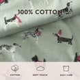thumbnail image 4 of Juego de Sábanas Laura Ashley de Franela de Algodón para Cama Individual con Diseño Holiday Pups, 4 of 9