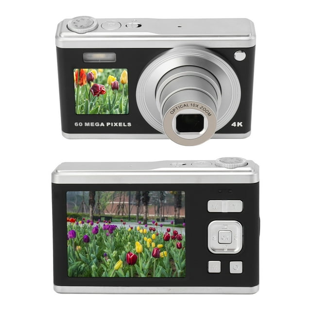 Cámarae Digital Inteligente 60MP 4K Ultra HD 16x Zoom Digital Grabación de Video Cámarae Digital Con Pantalla Soleta de 3 Pulgadas, Cámara Compacta Para Para Viajes y selfies