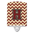 thumbnail image 1 of Carolines Treasures CJ1061-HCNL Letter H Chevron Maroon & Gold Ceramic Night Light, 1 of 1