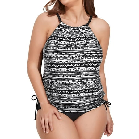 

Cathalem Swim Suits Womens Two Piece Shorts Swimsuit Piece Swimwear With Swim Two Control Suit Tummy Sports Bra Bathing Suit Top Underwear White 4X-Large