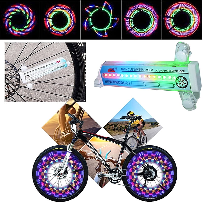 Durable 3D Bicycle Spokes Led Lights Colorful Bicycle Wheel Light Multi Color 42 Patterns 16 Led Bike Spokes Light Walmart