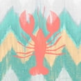 thumbnail image 2 of Edwins, Hugo 20x20 White Modern Wood Framed Museum Art Print Titled - Sea Creature on Chevron IV, 2 of 4