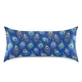 thumbnail image 3 of Blue Peacock Feathers Pattern Pillowcase King Size 40''x20'' Satin Double-Sided Print Soft Wrinkle Resistant, 3 of 9