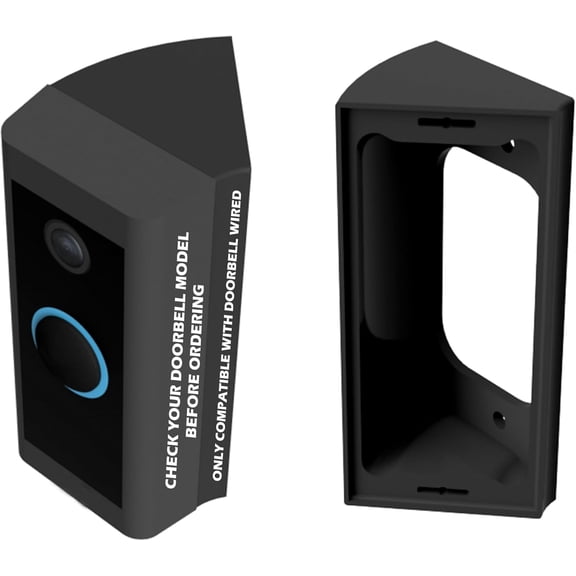 Video Doorbell Corner Mount for Doorbell Wired Corners Mounting Bracket 45 Degree Camera Holder Wedge Kit for Apartment or House (Corner Mount)