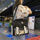 thumbnail image 2 of Bolsa De Herramientas Mochila Negra Kawaii Bolsa Ita Con Colgante De Conejo Gratis Bolsa Escolar Japonesa Bolsa De Mensajero Bolsa De Hombro Mochila Escolar Para Adolescentes Niñas, 2 of 4