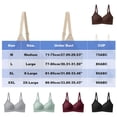 thumbnail image 4 of Blmnix Minimizer Bras Womens Bras Bralette Wireless Bras Seamless Bras Bras Brown Push Up Bras for Women,XL, 4 of 4