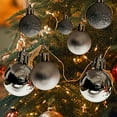 thumbnail image 4 of Harlier Christmas Balls Ornaments, 12pcs 1.1" Shiny Xmas Tree Decorations, Holiday Hanging Balls-3 Style Shatterproof Birthday Easter Holiday Wedding Christmas Ornaments (Silver), 4 of 6