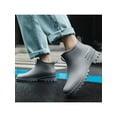 thumbnail image 4 of Fangasis Women Men Garden Shoes Casual Rain Boots Lightweight Wellington Rainy Slip-On Rubber Boot Grey Single Shoes 5.5, 4 of 4