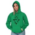 thumbnail image 3 of Triangle Dolphin Symbol Spirit Animal Unisex Plus Fleece Graphic Hoodie Brisco Brands 3X, 3 of 5