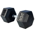 thumbnail image 5 of French Fitness Rubber Coated Hex Dumbbell Set 5-100 lbs (New), 5 of 9