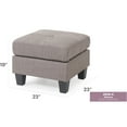 thumbnail image 2 of Glory Furniture Newbury Twill Fabric Ottoman in Gray, 2 of 6