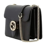 New Gucci Black Icon GG Interlocking Small Crossbody Bag 510304