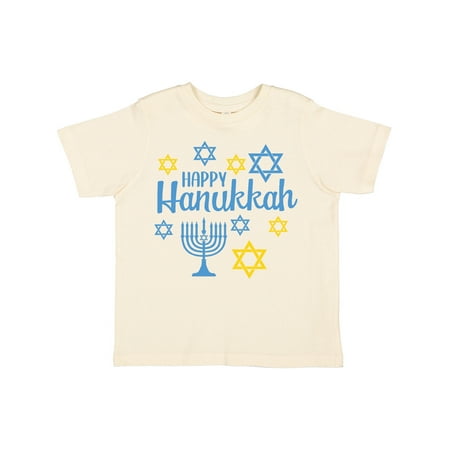 

Inktastic Happy Hannukkah with Star and Menorah Boys or Girls Toddler T-Shirt