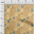 thumbnail image 1 of oneOone Cotton Poplin Pale Orange Fabric Clothes|Footprint & Baby Feeder Kids Craft Projects Decor Fabric Printed By The Yard 56 Inch Wide, 1 of 4