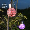 thumbnail image 2 of Led Solar Hollow Pattern Lamp Garden Lantern Luz Decorativa Colgante Al Aire Libre Para Porche Patio De Césped seitruly HA026927-02, 2 of 6
