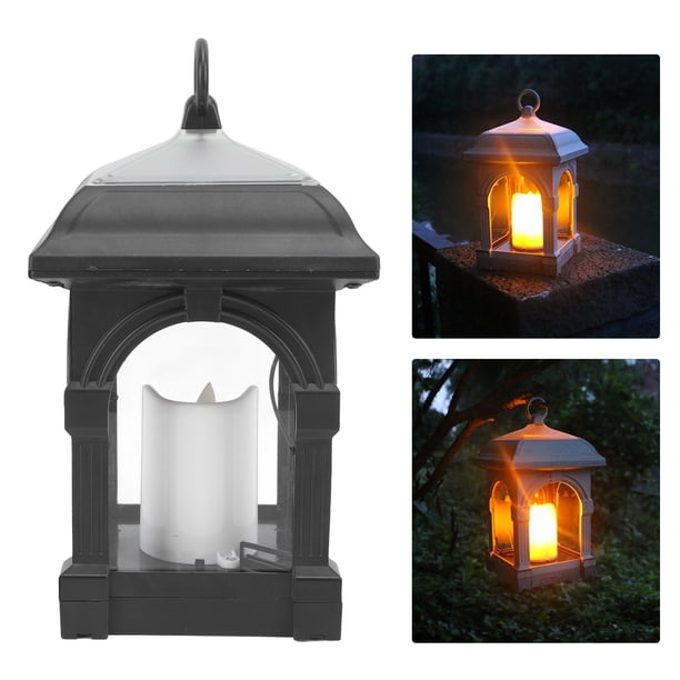 Luz Solar Colgante, Cabeza De Vela Oscilante, Gancho Circular Superior, Linterna Solar Negra Para Exteriores, Ahorro De Energía Para Patio