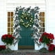 thumbnail image 3 of Ratán artificial navideño con goma suave, agujas de pino y hojas verdes para colgar en la pared. Decoración navideña artificial., 3 of 5