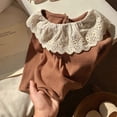thumbnail image 4 of Beautyzll Toddler Baby Girls Long Sleeve Lapel Shirts 2-8T Kids Soft Basic Cotton T-Shirts Top Solid Color Layering Tees, 4 of 6