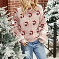 thumbnail image 6 of Christmas Sweaters for Women 2025 Long Sleeve Crewneck Glass Sequin Knitted Pullover Sweater Jumper Tops, 6 of 7