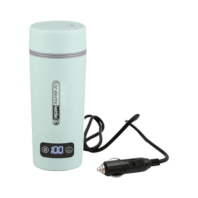 Lipstore Car Electric Kettle Car Heating Cup Coffee Tea Cup Leakproof Stainless Steel 12V