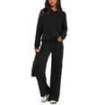 thumbnail image 1 of Conjunto Deportivo Mujer PRETTYGARDEN Sudadera con Capucha y Pantalones Cargo Negro L, 1 of 8
