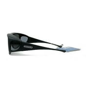 New JONATHAN PAUL Polarized Sunglasses Fit-overs Aviator Black AV001 Extra Large