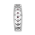 thumbnail image 4 of Diamond2Deal 14K White Gold Lab Grown Diamond & Cr. Ruby Fancy Chain Slide for Women, 4 of 4